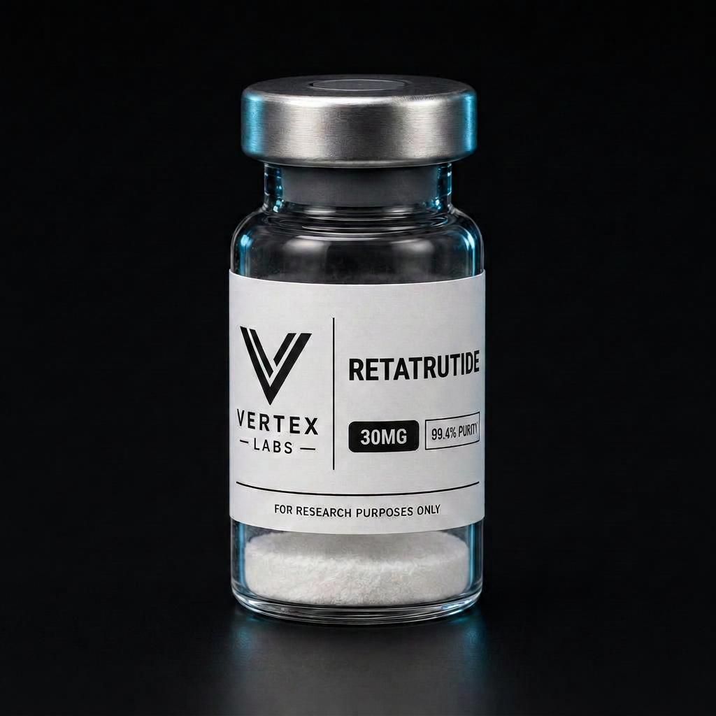 Retatrutide 30mg research vial by Vertex Labs
