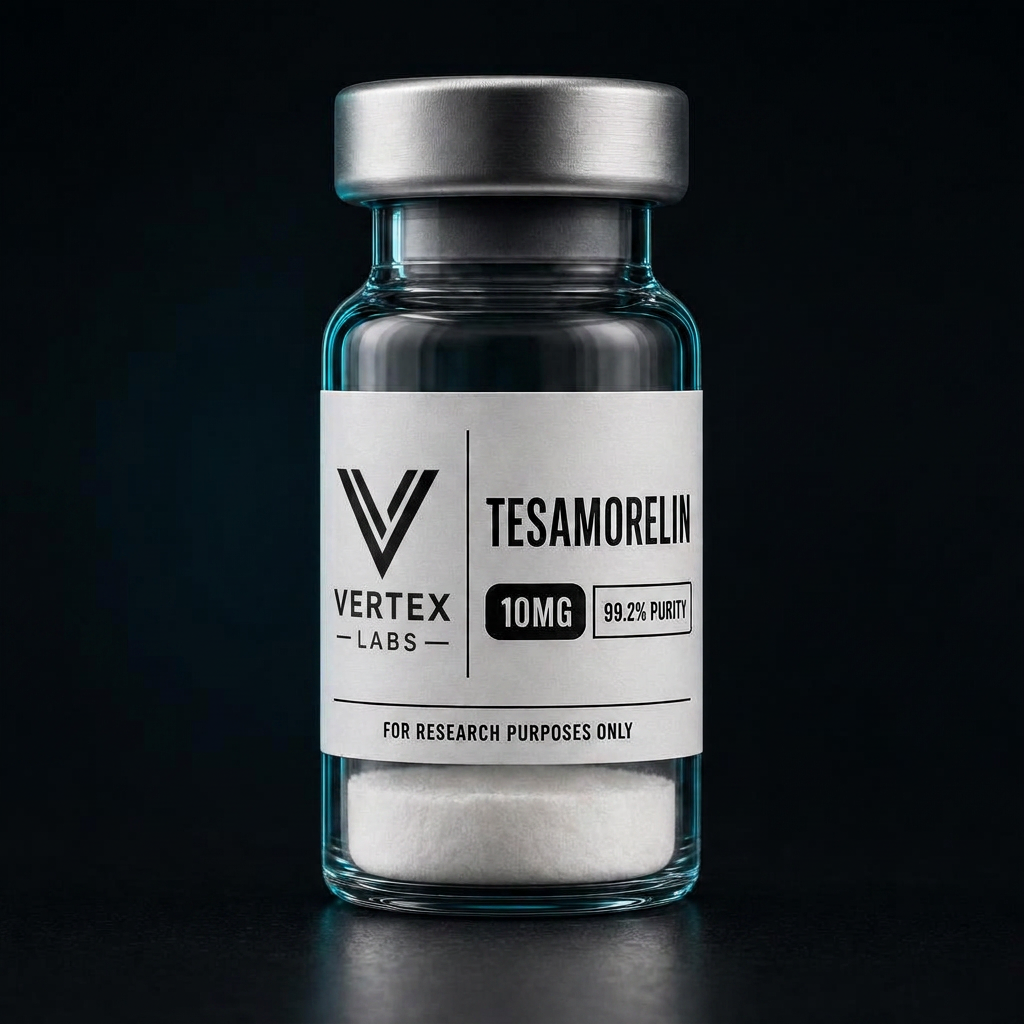 Tesamorelin 10mg research vial by Vertex Labs